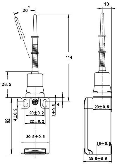 wymiary przecznika SN4166